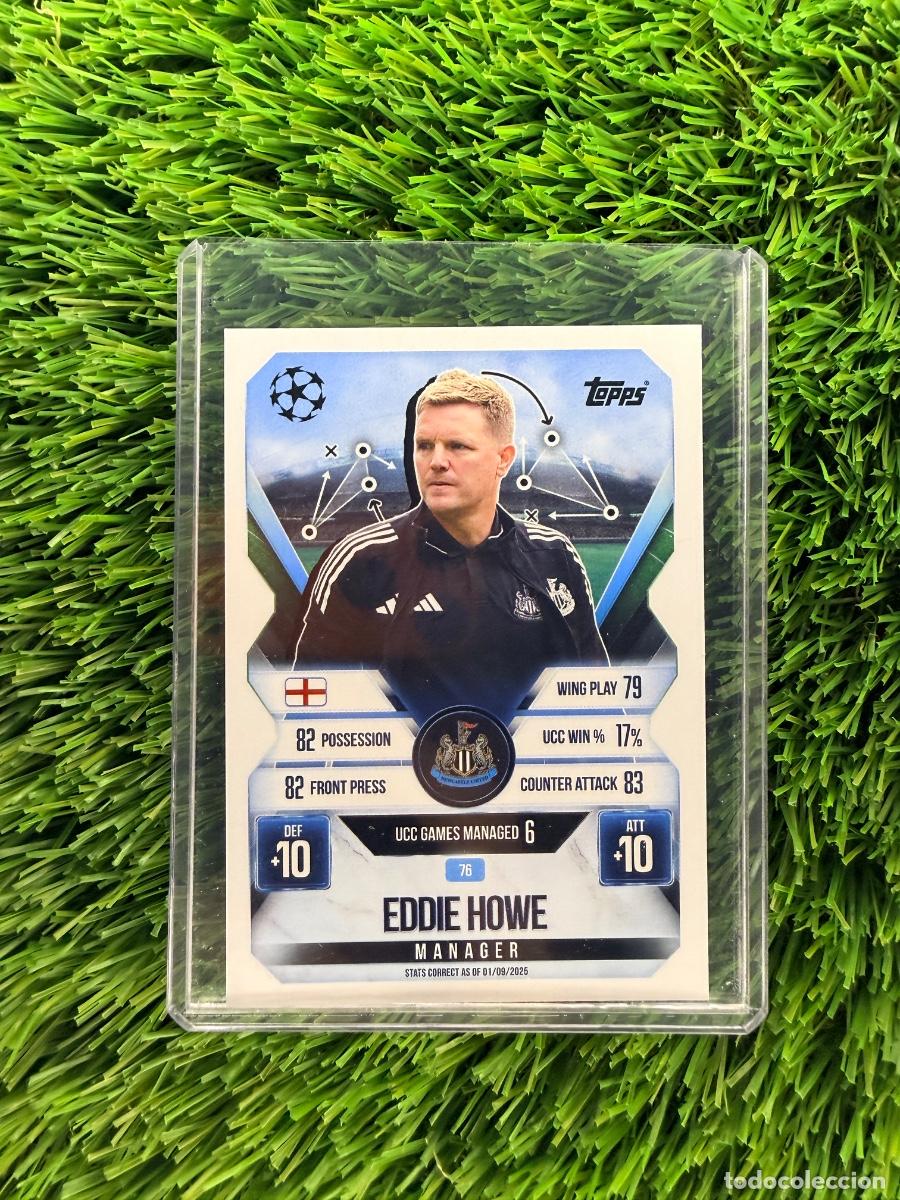 Cromos de F&uacute;tbol: N&ordm; 76 Eddie Howe Manager Newcastle United Match Attax Extra 25 26