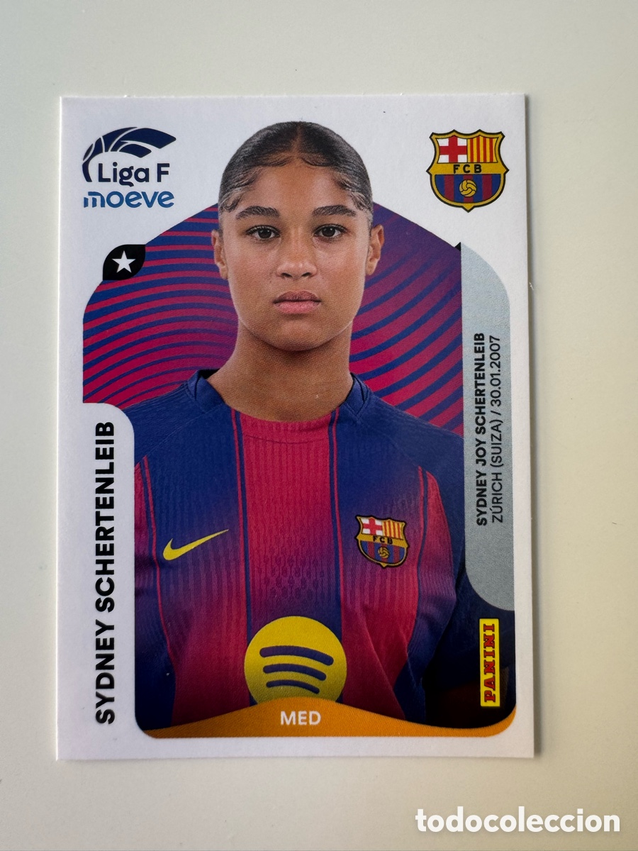 Fu&szlig;ball-Sticker: PANINI LIGA F FEMENINA 25 26 2025-2026 &ndash; N&ordm; 94 A &ndash; Sydney Schertenleib FC Barcelona Femen&iacute;