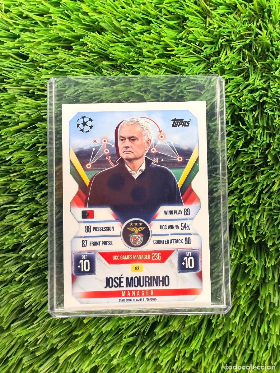 Cromos de F&uacute;tbol: N&ordm; 92 Jos&eacute; Mourinho Manager SL Benfica Match Attax Extra 25 26