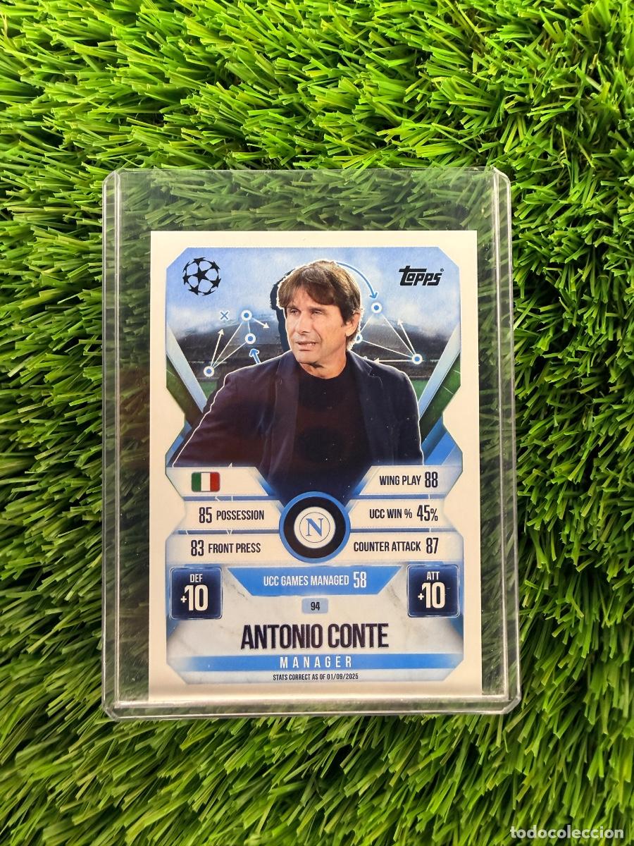 Cromos de F&uacute;tbol: N&ordm; 94 Antonio Conte Manager N&aacute;poles Match Attax Extra 25 26