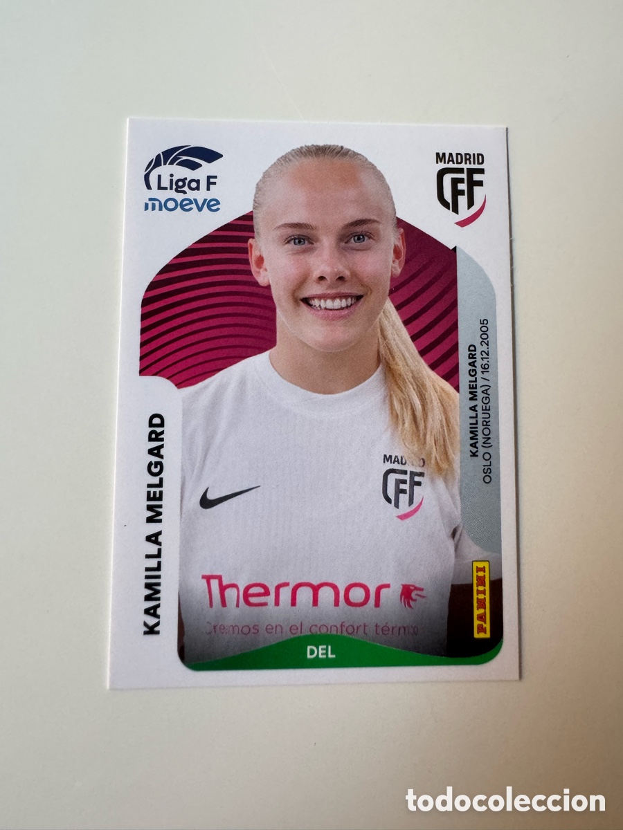 Cromos de F&uacute;tbol: PANINI LIGA F FEMENINA 25 26 2025-2026 &ndash; N&ordm; 257 &ndash; Kamilla Melg&aring;rd MADRID CFF Femenino