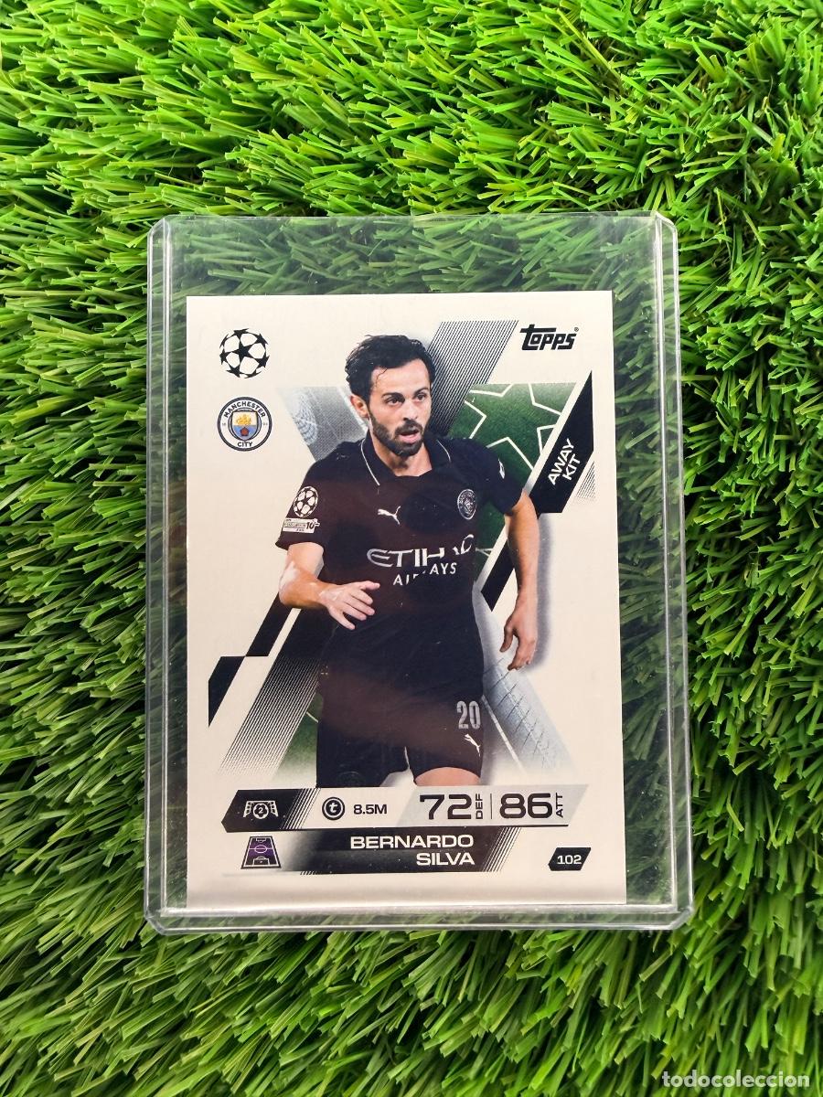 Cromos de F&uacute;tbol: N&ordm; 102 Bernardo Silva Away Kit Manchester City Match Attax Extra 25 26
