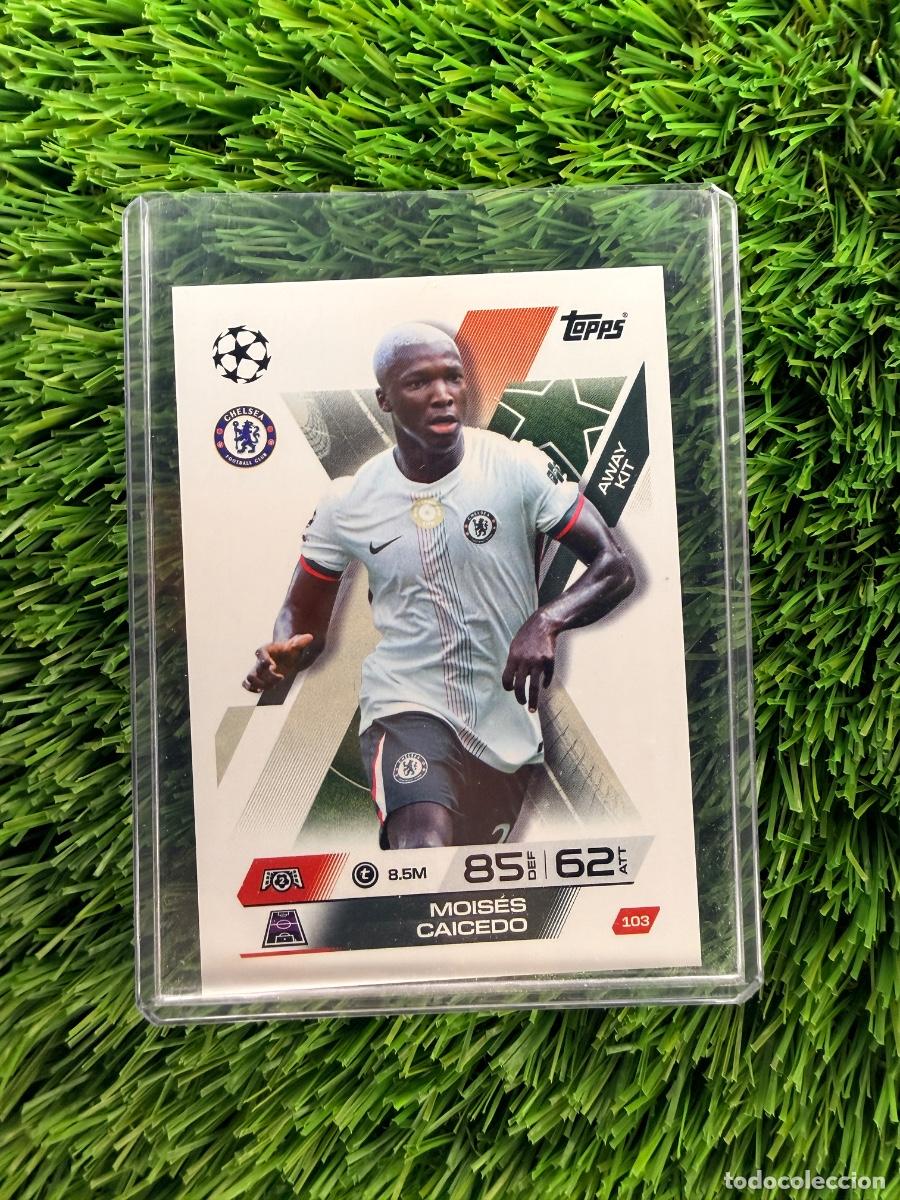 Cromos de F&uacute;tbol: N&ordm; 103 Mois&eacute;s Caicedo Away Kit Chelsea Match Attax Extra 25 26