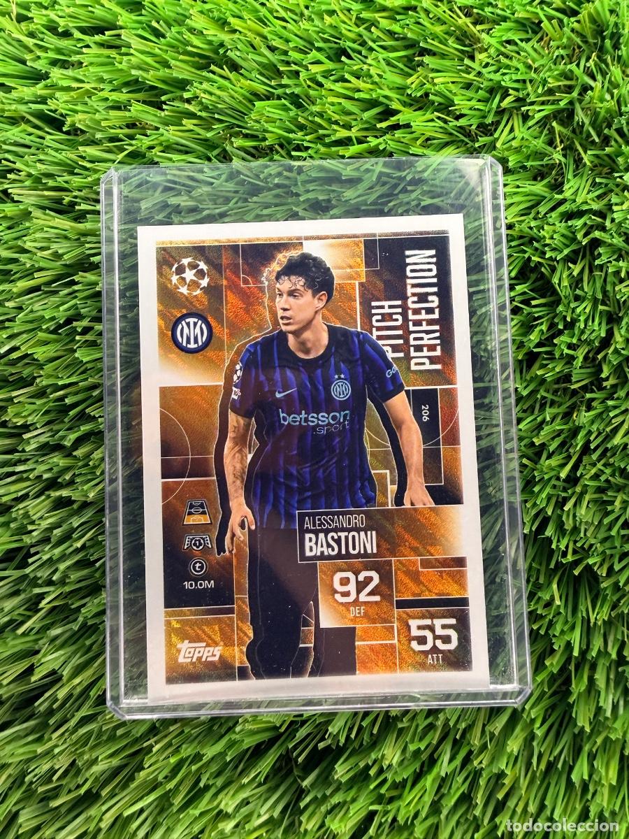 Cromos de F&uacute;tbol: N&ordm; 206 Alessandro Bastoni Pitch Perfection Inter de Mil&aacute;n Match Attax Extra 25 26