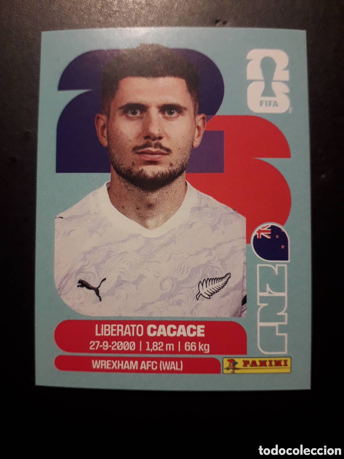 Cromos de F&uacute;tbol: CACACE NUEVA ZELANDA NZL 5 MUNDIAL F&Uacute;TBOL 2026 FIFA WORLD CUP PANINI SIN PEGAR PEDIDO M&Iacute;NIMO 3&euro;