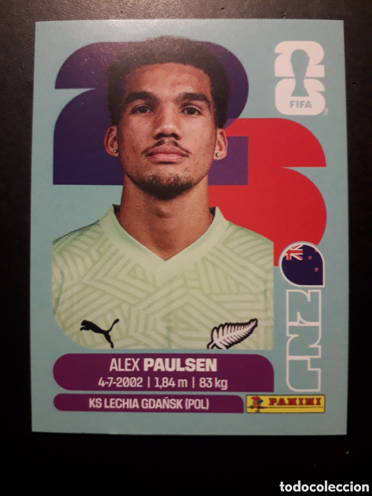 Cromos de F&uacute;tbol: PAULSEN NUEVA ZELANDA NZL 3 MUNDIAL F&Uacute;TBOL 2026 FIFA WORLD CUP PANINI SIN PEGAR PEDIDO M&Iacute;NIMO 3&euro;.