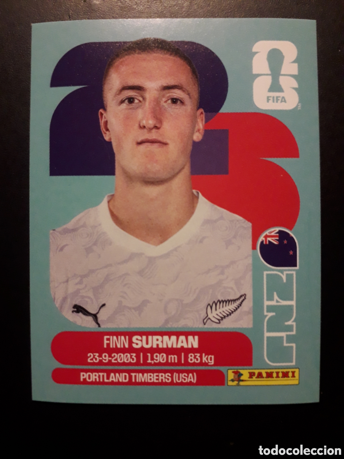 Cromos de F&uacute;tbol: SURMAN NUEVA ZELANDA NZL 9 MUNDIAL F&Uacute;TBOL 2026 FIFA WORLD CUP PANINI SIN PEGAR PEDIDO M&Iacute;NIMO 3&euro;.