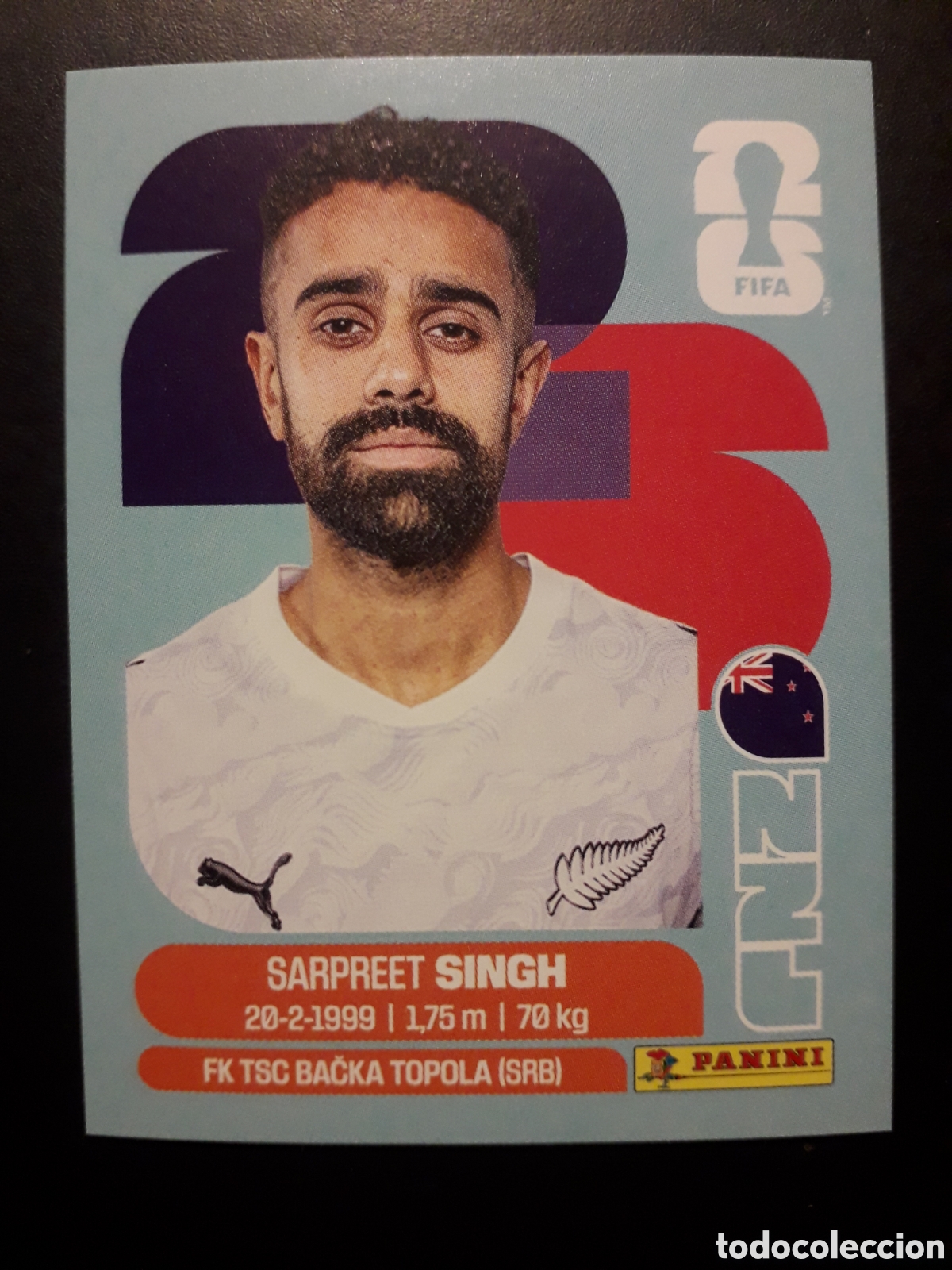 Cromos de F&uacute;tbol: SINGH NUEVA ZELANDA NZL 11 MUNDIAL F&Uacute;TBOL 2026 FIFA WORLD CUP PANINI SIN PEGAR PEDIDO M&Iacute;NIMO 3&euro;