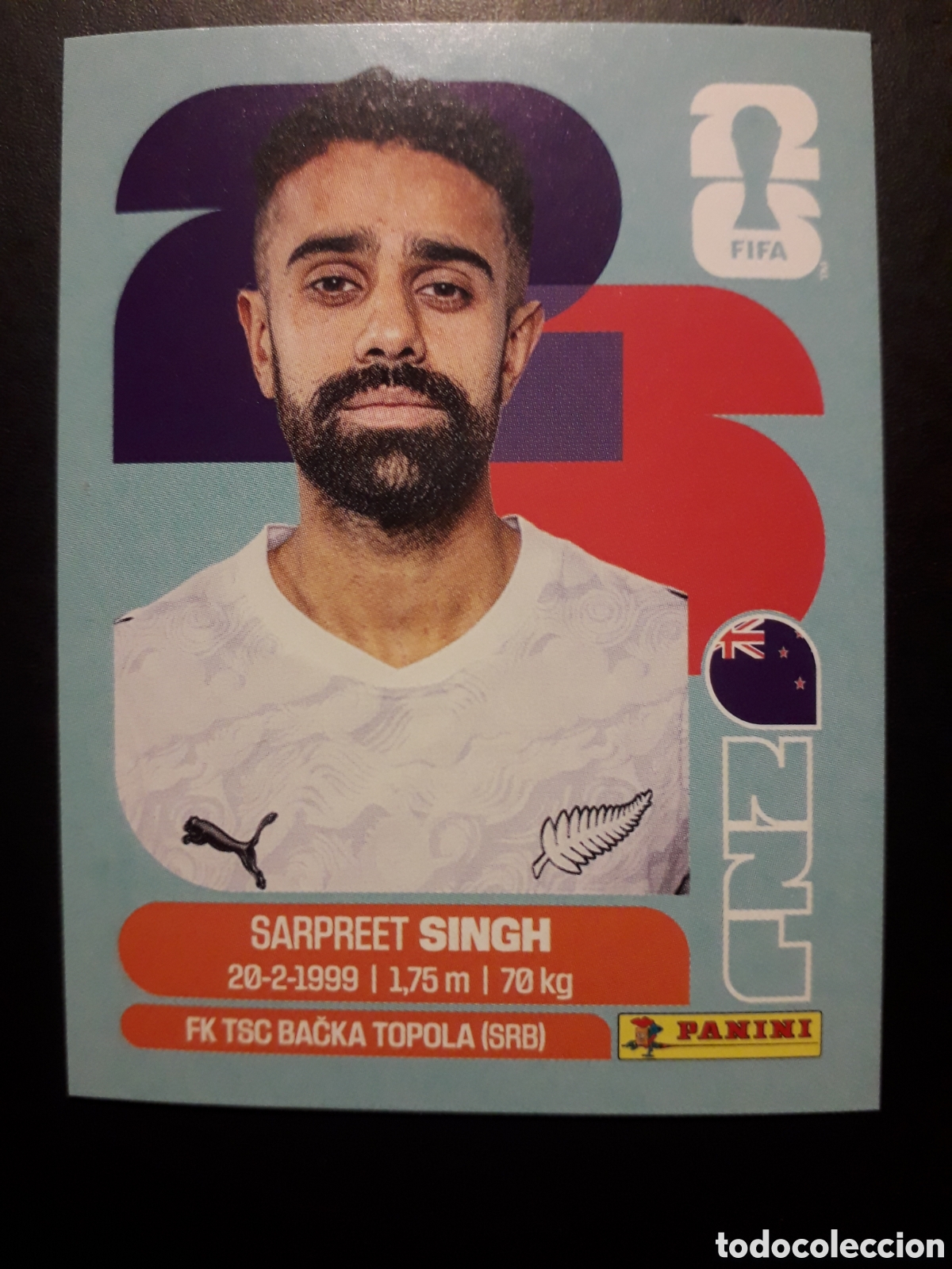 Cromos de F&uacute;tbol: SINGH NUEVA ZELANDA NZL 11 MUNDIAL F&Uacute;TBOL 2026 FIFA WORLD CUP PANINI SIN PEGAR PEDIDO M&Iacute;NIMO 3&euro;