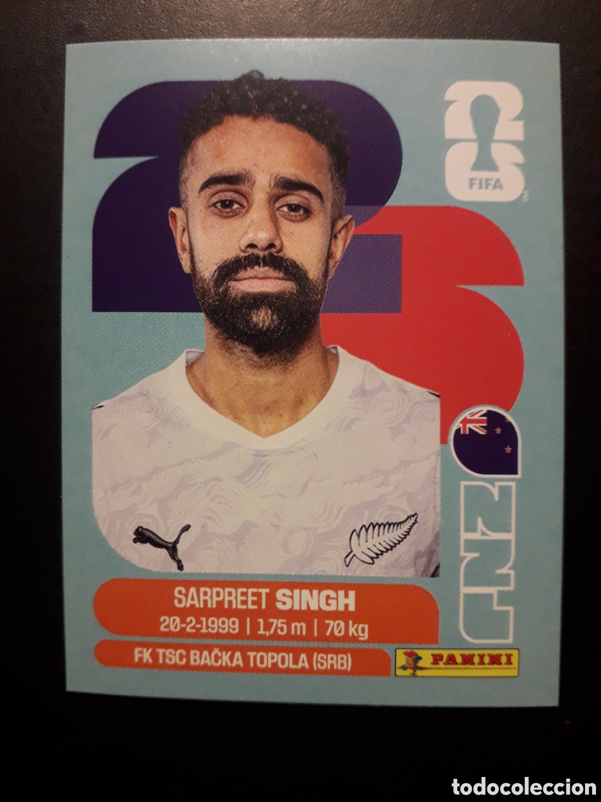 Cromos de F&uacute;tbol: SINGH NUEVA ZELANDA NZL 11 MUNDIAL F&Uacute;TBOL 2026 FIFA WORLD CUP PANINI SIN PEGAR PEDIDO M&Iacute;NIMO 3&euro;