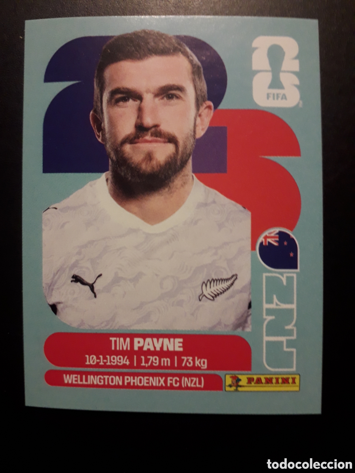 Cromos de F&uacute;tbol: PAYNE NUEVA ZELANDA NZL 6 MUNDIAL F&Uacute;TBOL 2026 FIFA WORLD CUP PANINI SIN PEGAR PEDIDO M&Iacute;NIMO 3&euro;