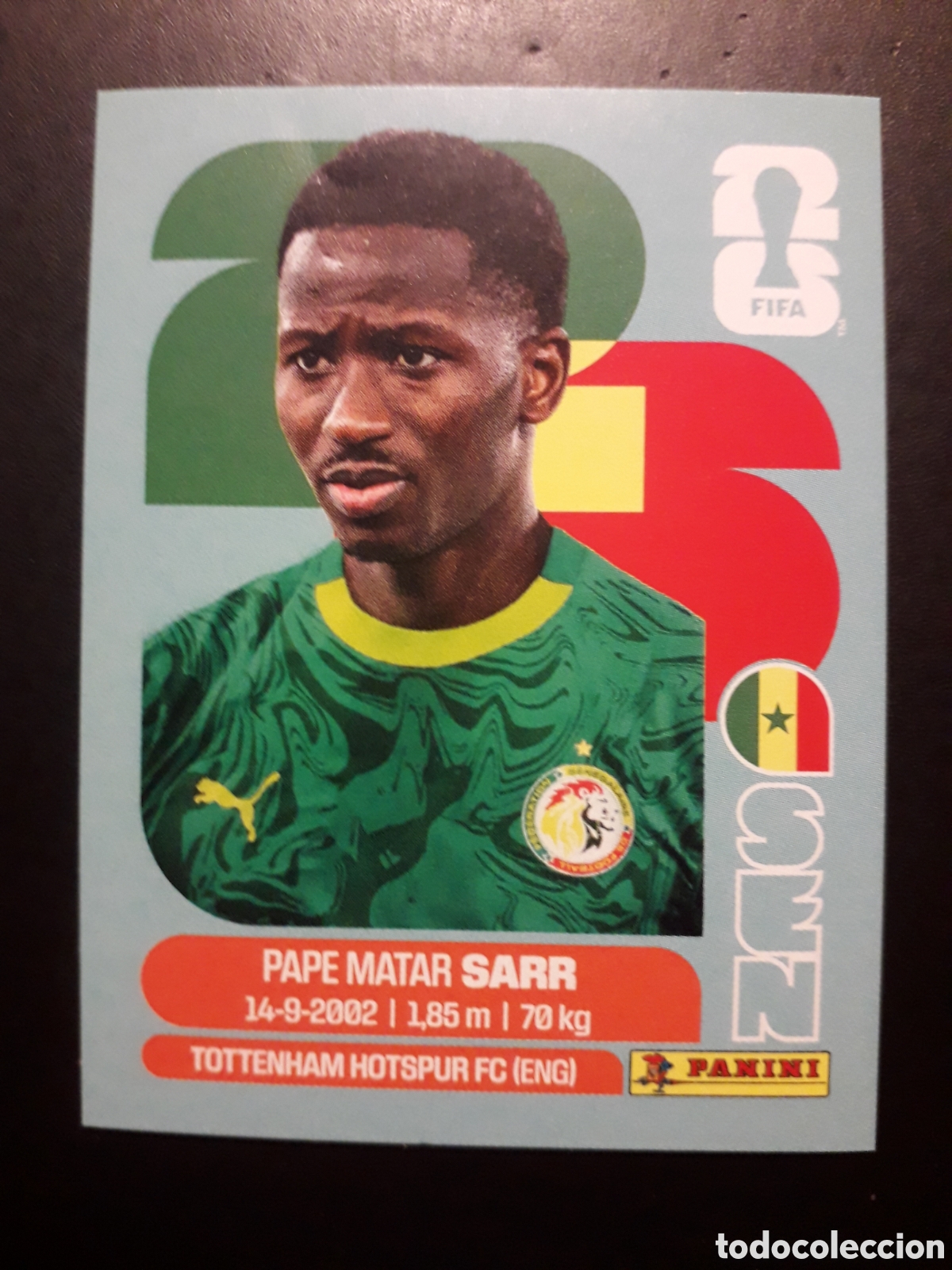 Cromos de F&uacute;tbol: SARR SENEGAL SEN 10 MUNDIAL F&Uacute;TBOL 2026 FIFA WORLD CUP PANINI SIN PEGAR PEDIDO M&Iacute;NIMO 3&euro;.