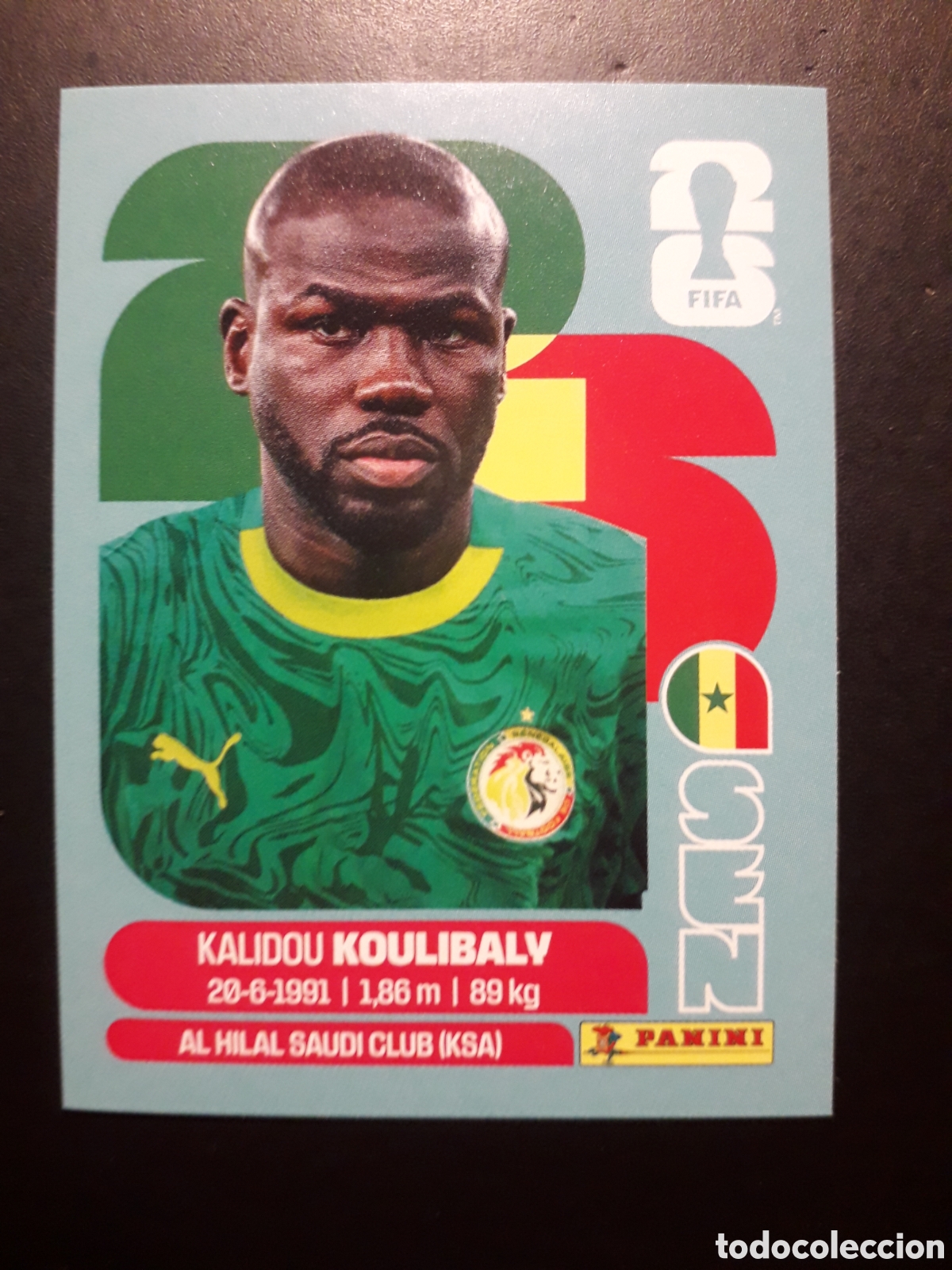 Cromos de F&uacute;tbol: KOULIBALY SENEGAL SEN 8 MUNDIAL F&Uacute;TBOL 2026 FIFA WORLD CUP PANINI SIN PEGAR PEDIDO M&Iacute;NIMO 3&euro;