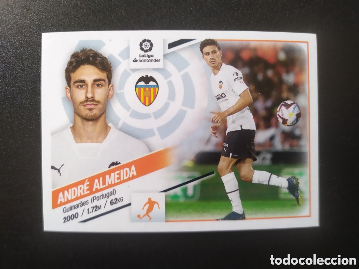 Cromos de F&uacute;tbol: Liga este 2022 2023 22 23 panini Andr&eacute; Almeida coloca n&deg; 15 bis Valencia