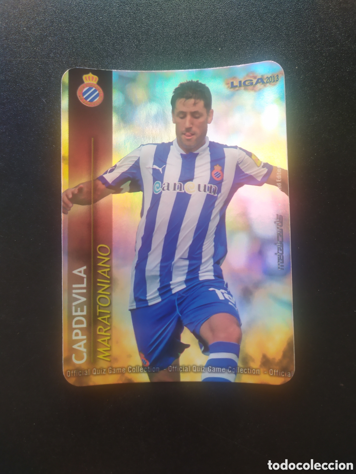 Cromos de F&uacute;tbol: Mundicromo fichas Liga 2012 2013 12 13 Capdevila maratoniano brillo liso edici&oacute;n limitada Espanyol