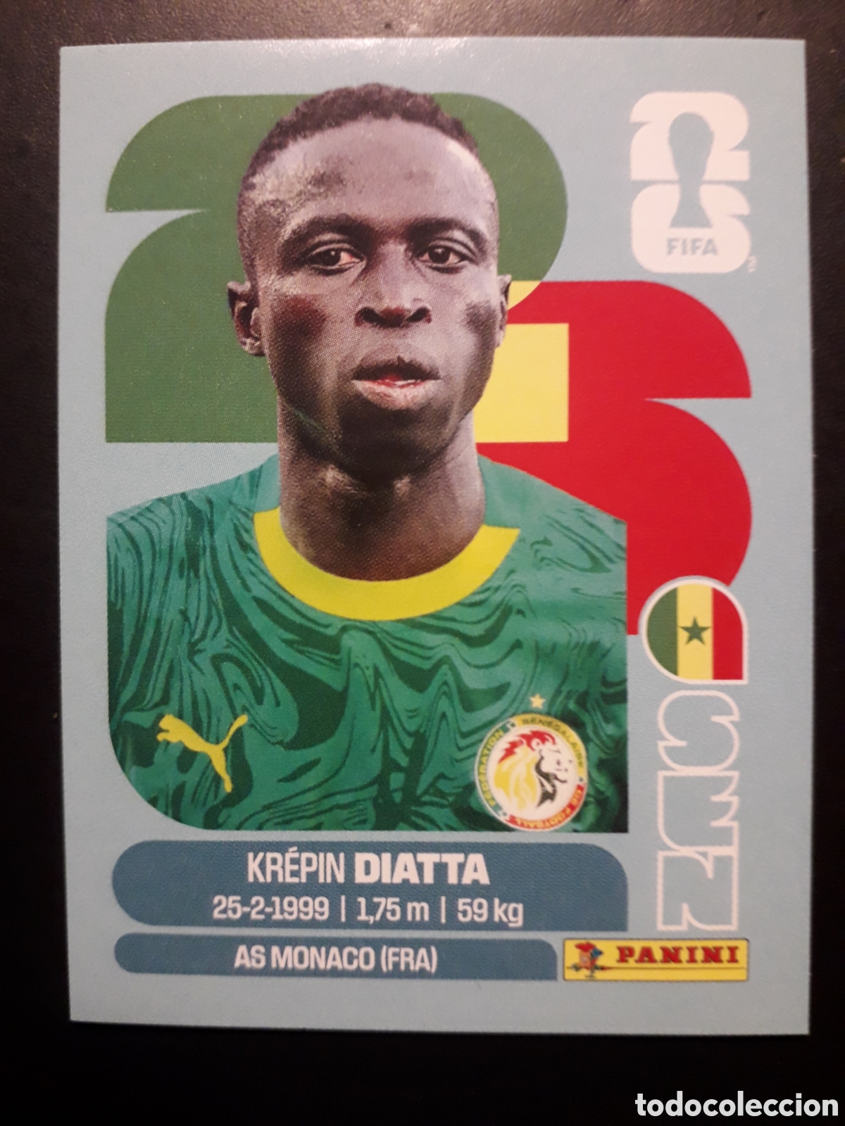 Cromos de F&uacute;tbol: DIATTA SENEGAL SEN 20 MUNDIAL F&Uacute;TBOL 2026 FIFA WORLD CUP PANINI SIN PEGAR PEDIDO M&Iacute;NIMO 3&euro;.