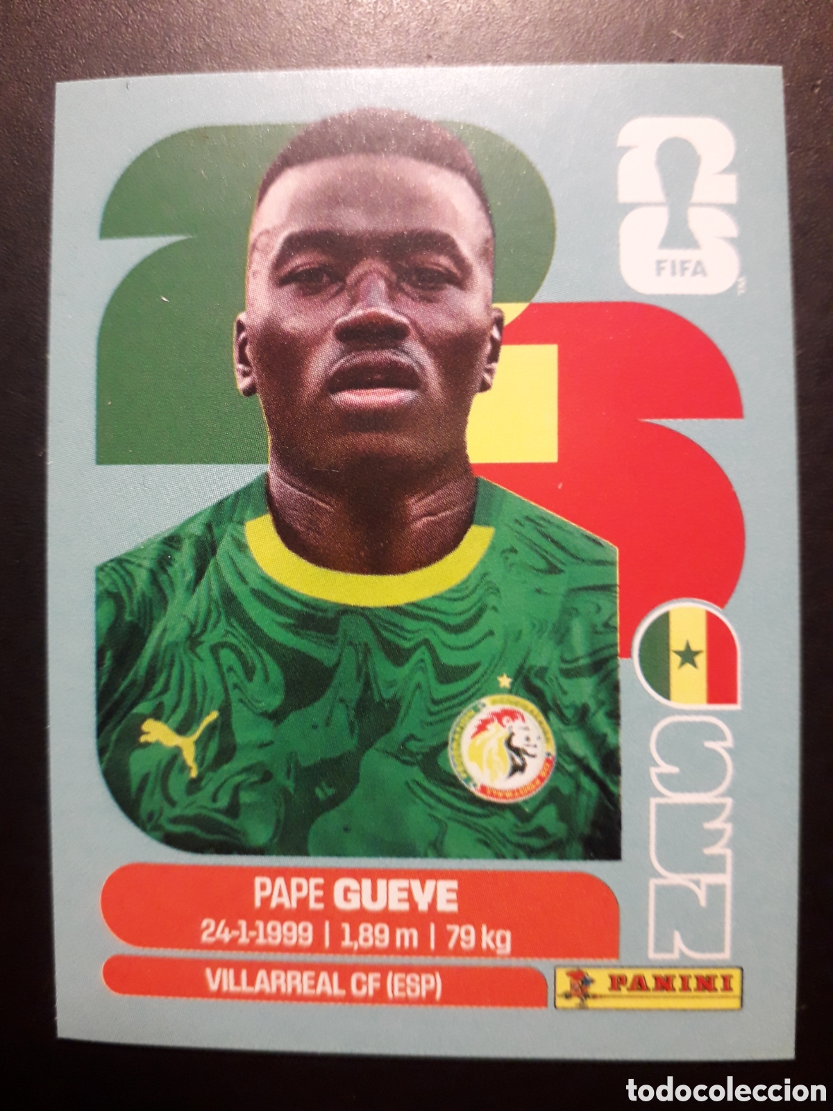 Cromos de F&uacute;tbol: PAPE GUEYE SENEGAL SEN 11 MUNDIAL F&Uacute;TBOL 2026 FIFA WORLD CUP PANINI SIN PEGAR PEDIDO M&Iacute;NIMO 3&euro;
