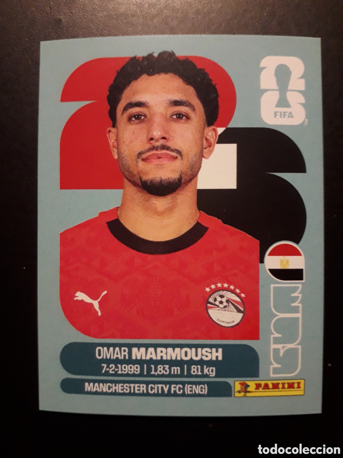 Cromos de F&uacute;tbol: MARMOUSH EGIPTO EGY 20 MUNDIAL F&Uacute;TBOL 2026 FIFA WORLD CUP PANINI SIN PEGAR PEDIDO M&Iacute;NIMO 3&euro;
