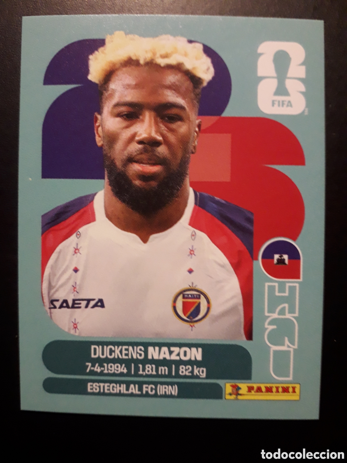 Cromos de F&uacute;tbol: NAZON HAIT&Iacute; HAI 18 MUNDIAL F&Uacute;TBOL 2026 FIFA WORLD CUP PANINI SIN PEGAR PEDIDO M&Iacute;NIMO 3&euro;