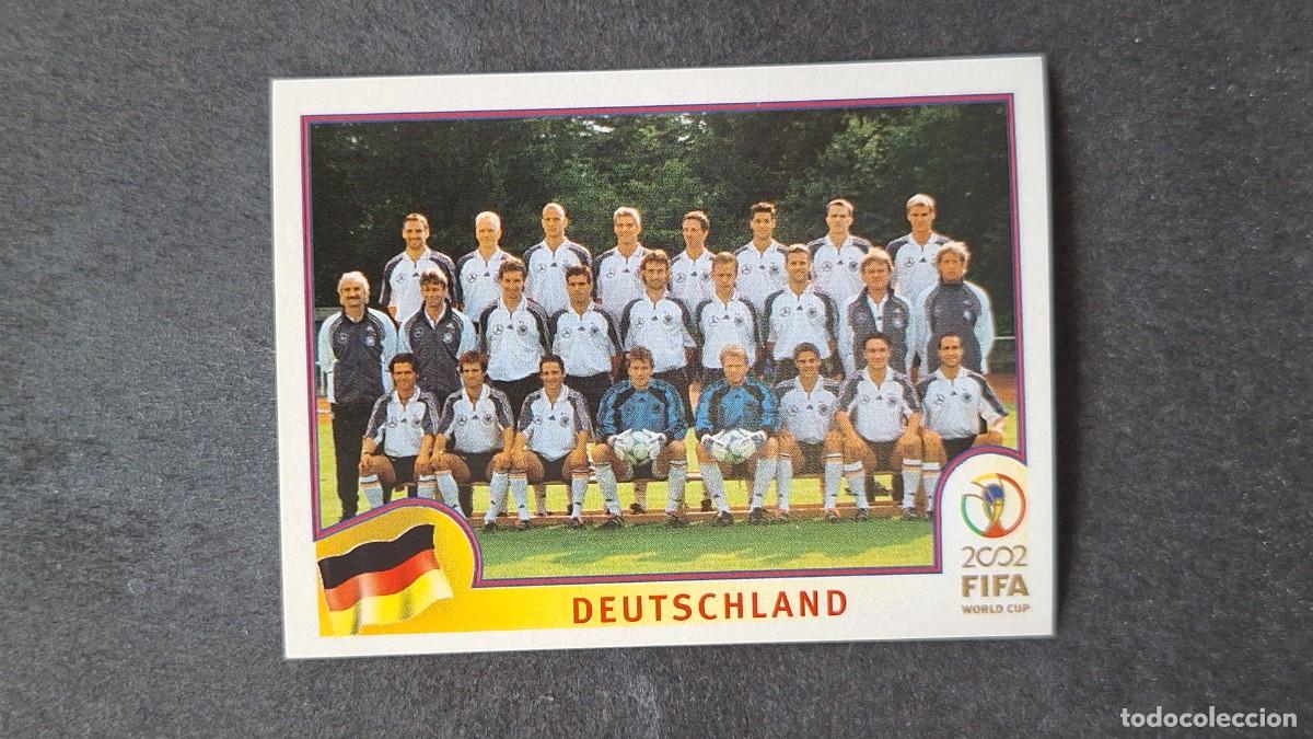 Cromos de F&uacute;tbol: L2 EQUIPO SELECCION ALEMANIA 313 MUNDIAL KOREA Y JAPON 2002 PANINI NUNCA PEGADO SIN PEGAR
