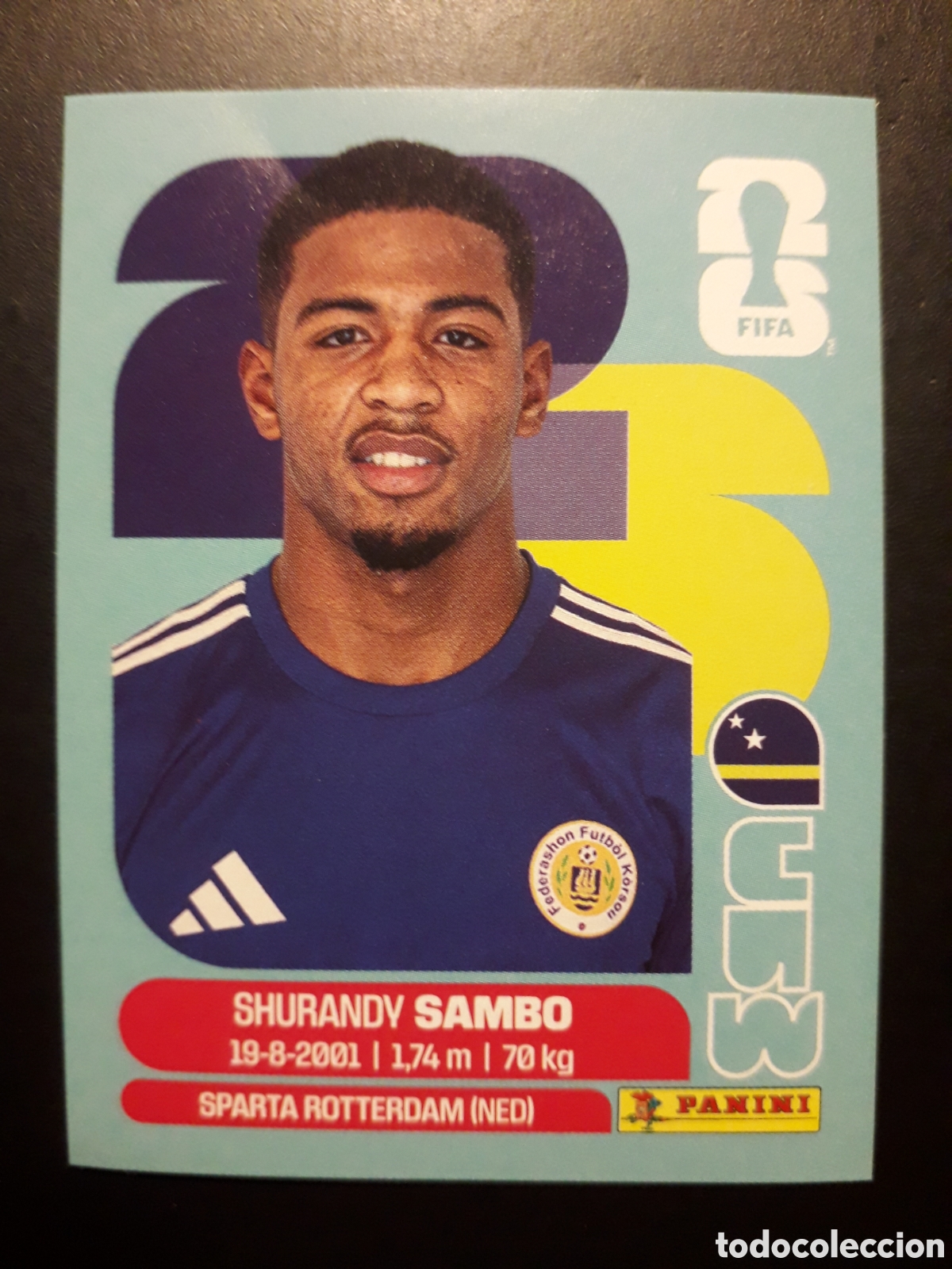 Cromos de F&uacute;tbol: SAMBO CURA&Ccedil;AO CUW 8 MUNDIAL F&Uacute;TBOL 2026 FIFA WORLD CUP PANINI SIN PEGAR PEDIDO M&Iacute;NIMO 3&euro;