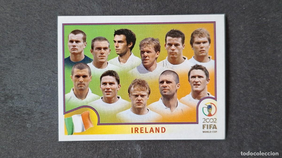 Cromos de F&uacute;tbol: L2 EQUIPO SELECCION IRLANDA 349 MUNDIAL KOREA Y JAPON 2002 PANINI NUNCA PEGADO SIN PEGAR