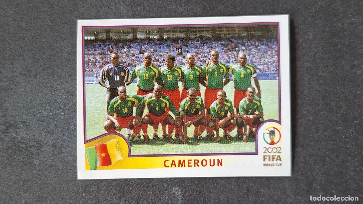 Cromos de F&uacute;tbol: L2 EQUIPO SELECCION CAMERUN 367 MUNDIAL KOREA Y JAPON 2002 PANINI NUNCA PEGADO SIN PEGAR