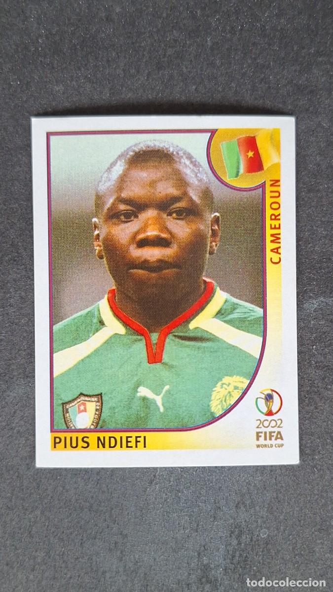 Cromos de F&uacute;tbol: L2 PIUS NDIEFI SELECCION CAMERUN 384 MUNDIAL KOREA Y JAPON 2002 PANINI NUNCA PEGADO SIN PEGAR