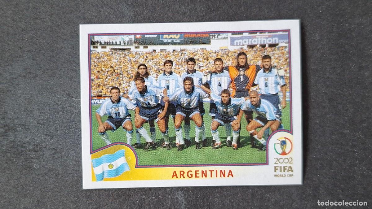 Cromos de F&uacute;tbol: L2 EQUIPO SELECCION ARGENTINA 385 MUNDIAL KOREA Y JAPON 2002 PANINI NUNCA PEGADO SIN PEGAR