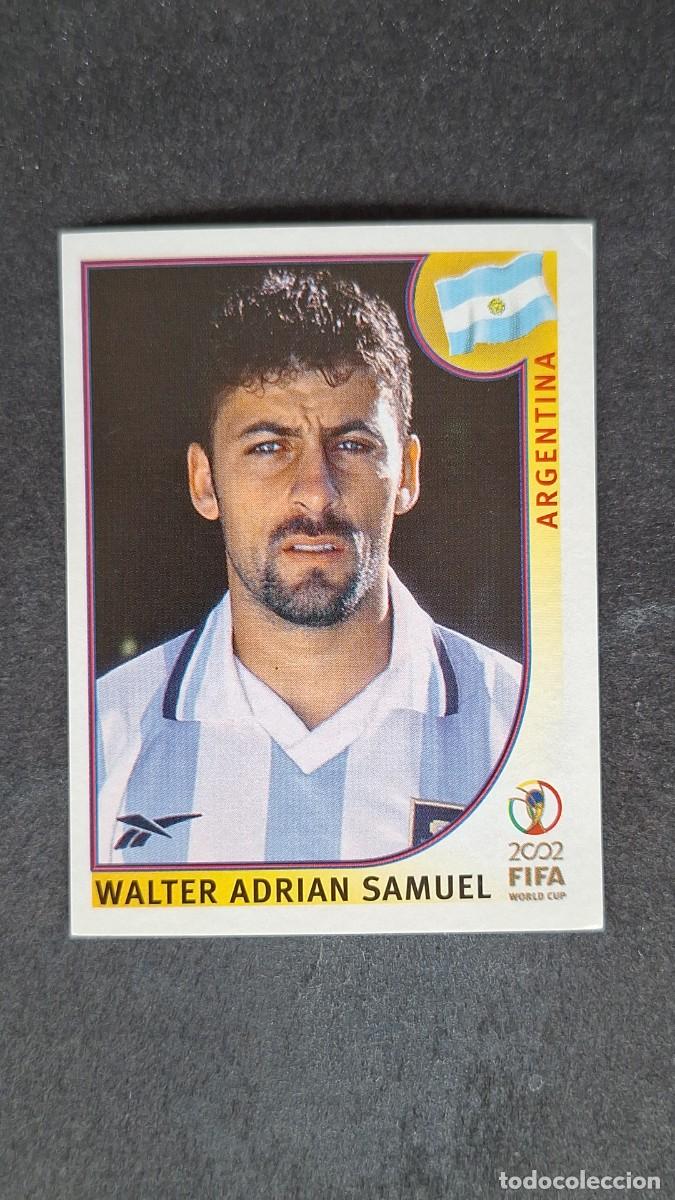 Cromos de F&uacute;tbol: L2 WALTER A. SAMUEL SELECCION ARGENTINA 390 MUNDIAL KOREA Y JAPON 2002 PANINI NUNCA PEGADO SIN PEGAR