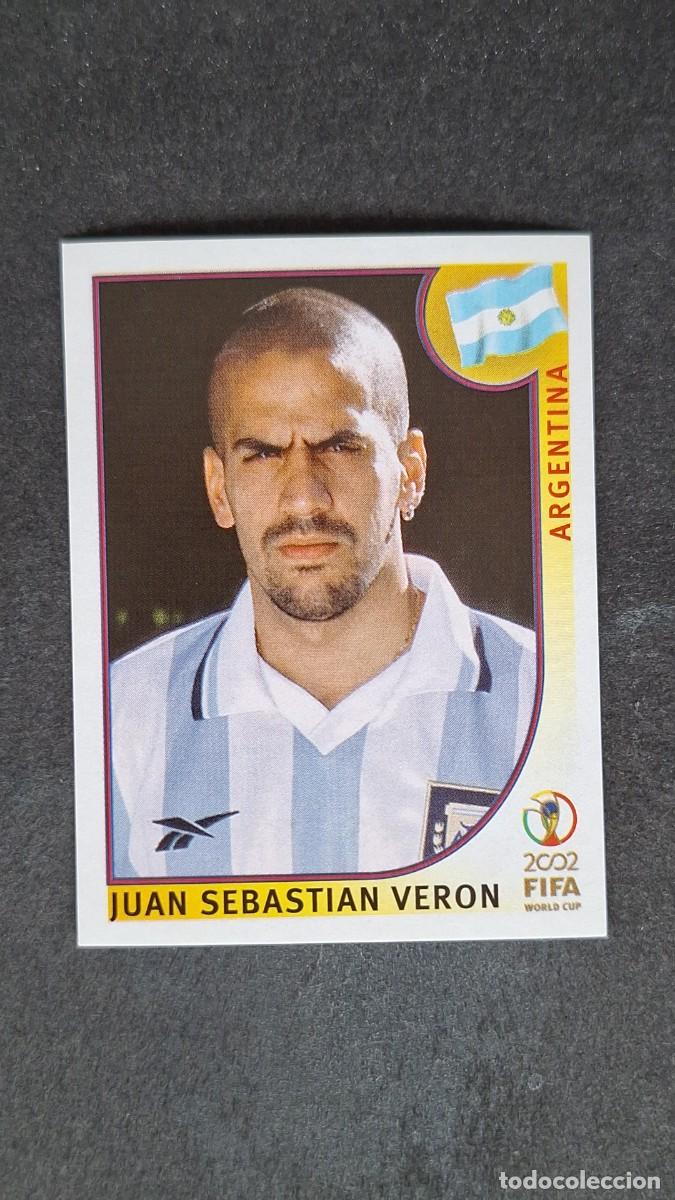 Cromos de F&uacute;tbol: L2 VERON SELECCION ARGENTINA 395 MUNDIAL KOREA Y JAPON 2002 PANINI NUNCA PEGADO SIN PEGAR