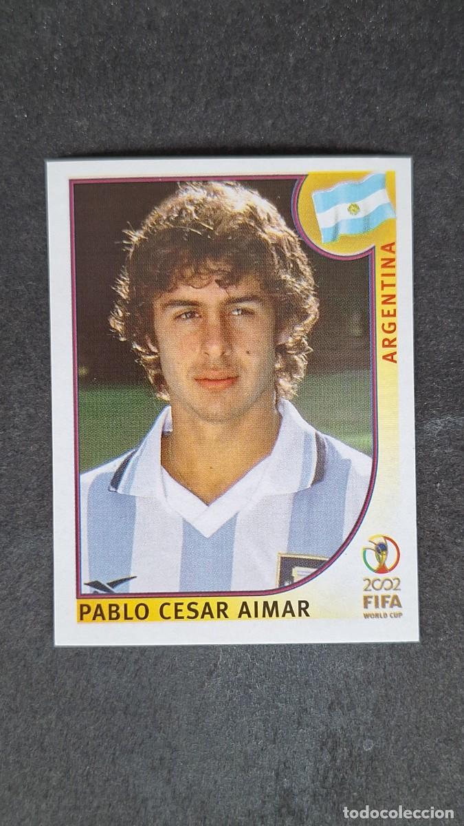 Cromos de F&uacute;tbol: L2 AIMAR SELECCION ARGENTINA 396 MUNDIAL KOREA Y JAPON 2002 PANINI NUNCA PEGADO SIN PEGAR
