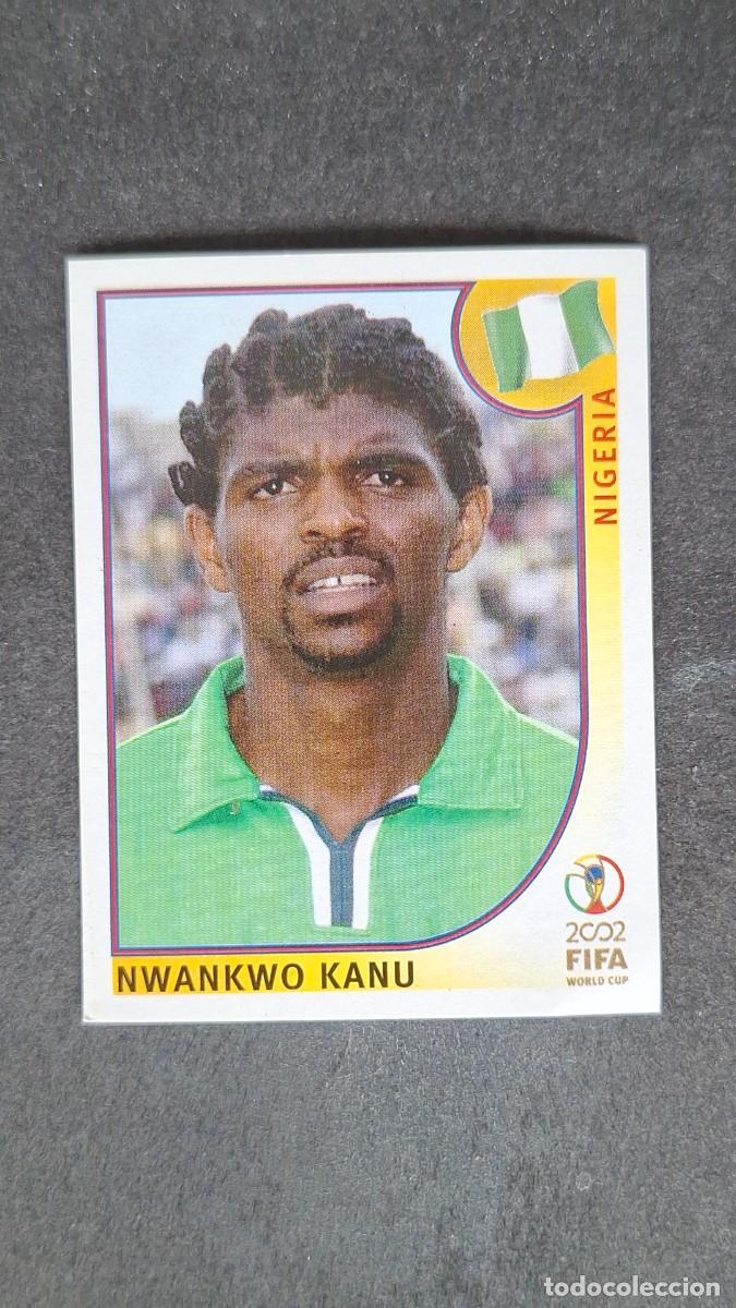 Cromos de F&uacute;tbol: L2 KANU SELECCION NIGERIA 418 MUNDIAL KOREA Y JAPON 2002 PANINI NUNCA PEGADO SIN PEGAR