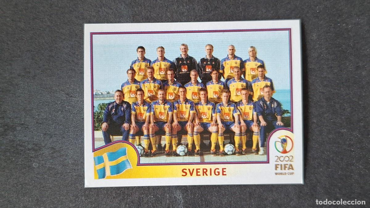 Cromos de F&uacute;tbol: L2 EQUIPO SELECCION SUECIA 439 MUNDIAL KOREA Y JAPON 2002 PANINI NUNCA PEGADO SIN PEGAR