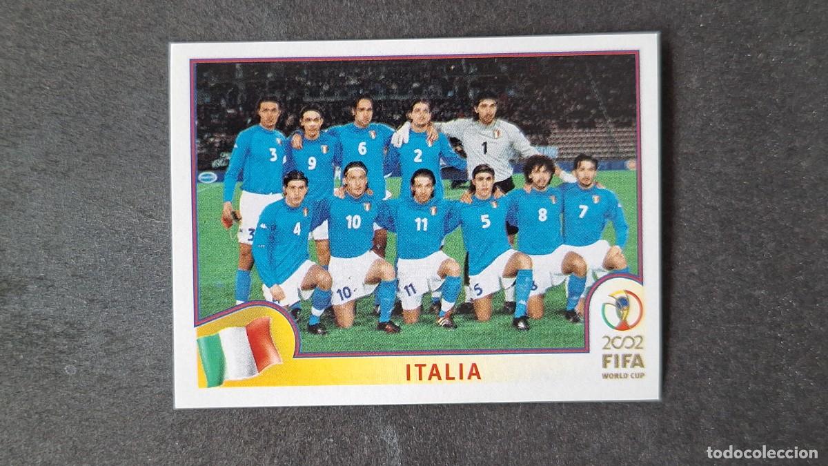 Cromos de F&uacute;tbol: L2 EQUIPO SELECCION ITALIA 457 MUNDIAL KOREA Y JAPON 2002 PANINI NUNCA PEGADO SIN PEGAR