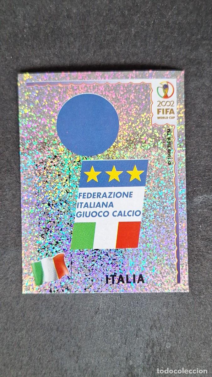 Cromos de F&uacute;tbol: L2 ESCUDO SELECCION ITALIA 458 MUNDIAL KOREA Y JAPON 2002 PANINI NUNCA PEGADO SIN PEGAR