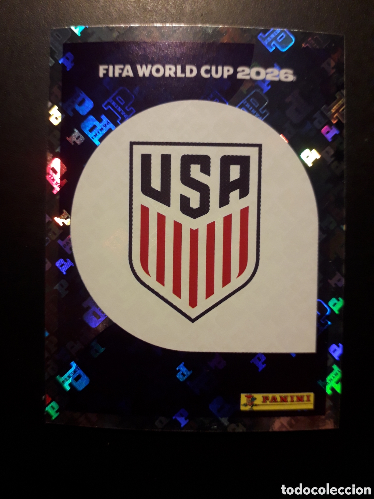 Cromos de F&uacute;tbol: ESCUDO ESTADOS UNIDOS USA 1 MUNDIAL F&Uacute;TBOL 2026 FIFA WORLD CUP PANINI SIN PEGAR PEDIDO M&Iacute;NIMO 3&euro;