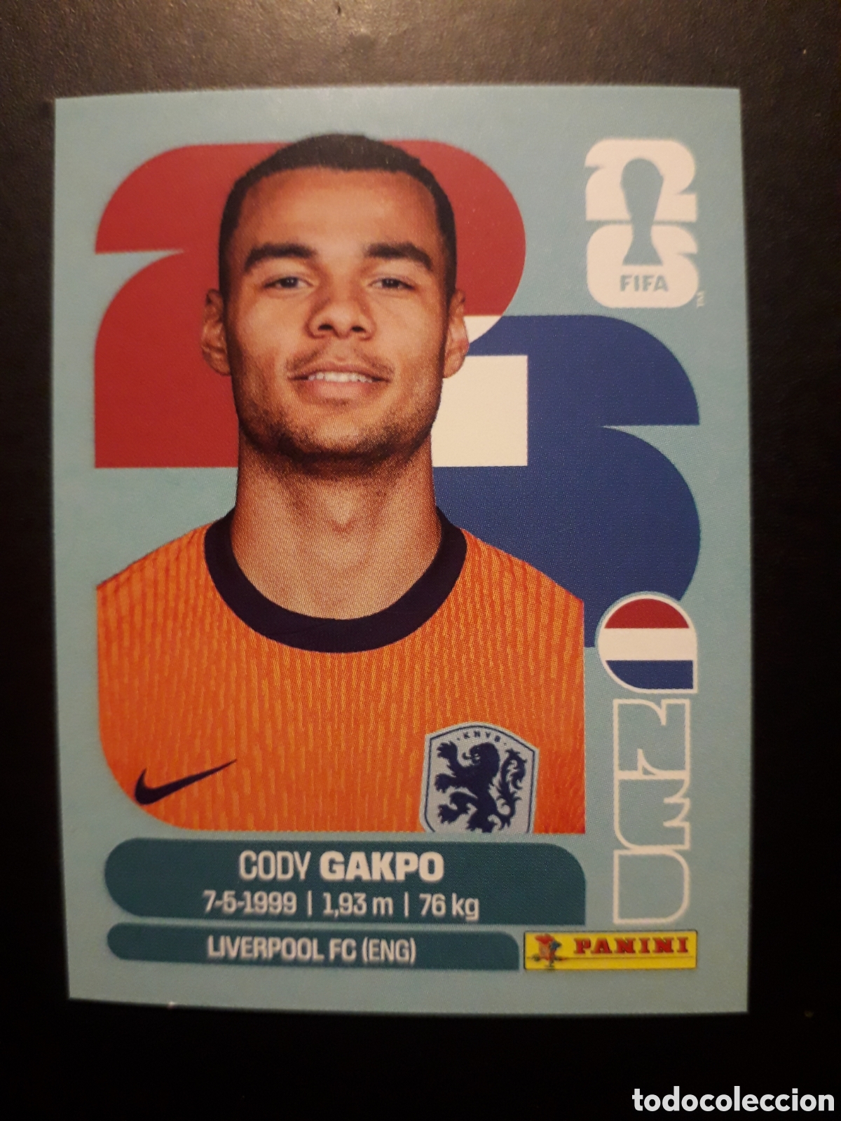 Cromos de F&uacute;tbol: GAKPO HOLANDA/PA&Iacute;SES BAJOS NED 20 MUNDIAL F&Uacute;TBOL 2026 FIFA WORLD CUP PANINI SIN PEG PEDIDO M&Iacute;NIMO 3&euro;