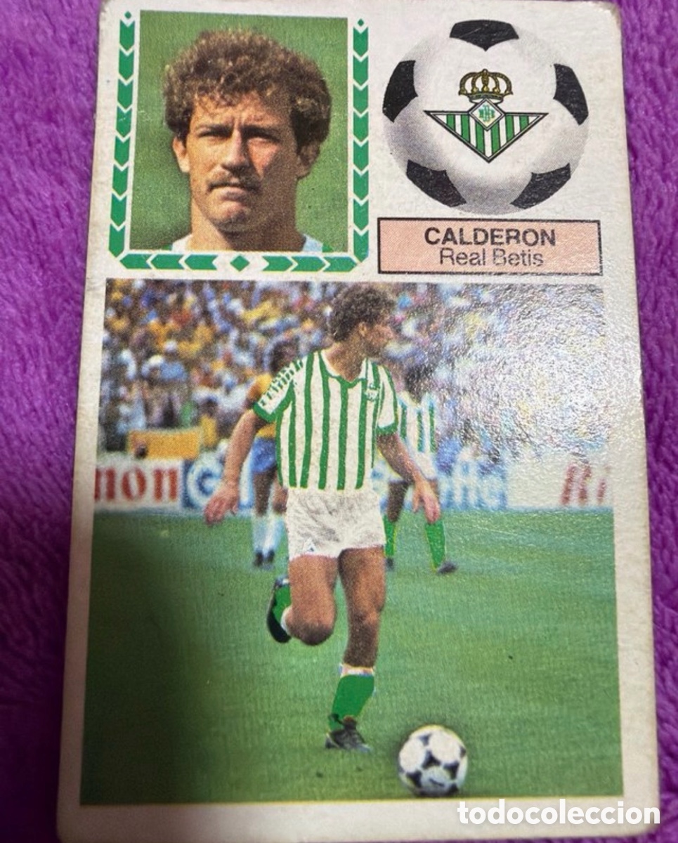 Cromos de F&uacute;tbol: Cromo calderon versi&oacute;n dif&iacute;cil liga 83-84