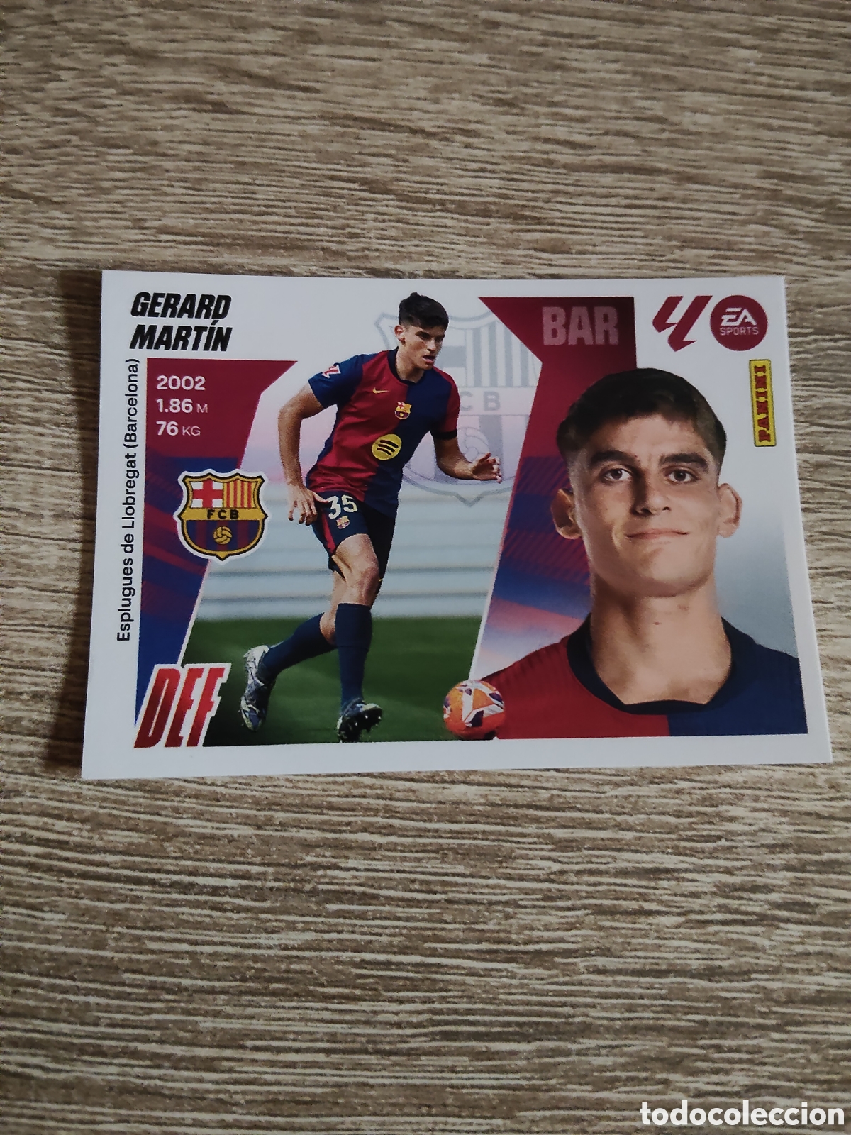 Fu&szlig;ball-Sticker: Gerard Mart&iacute;n Barcelona liga 2025 2026 25 26 ediciones este