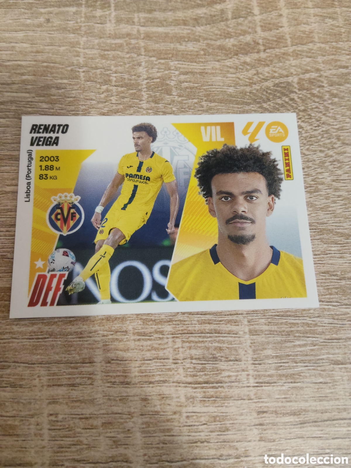 Fu&szlig;ball-Sticker: Renato Veiga Villarreal fichaje 45 liga 2025 2026 25 26 ediciones este