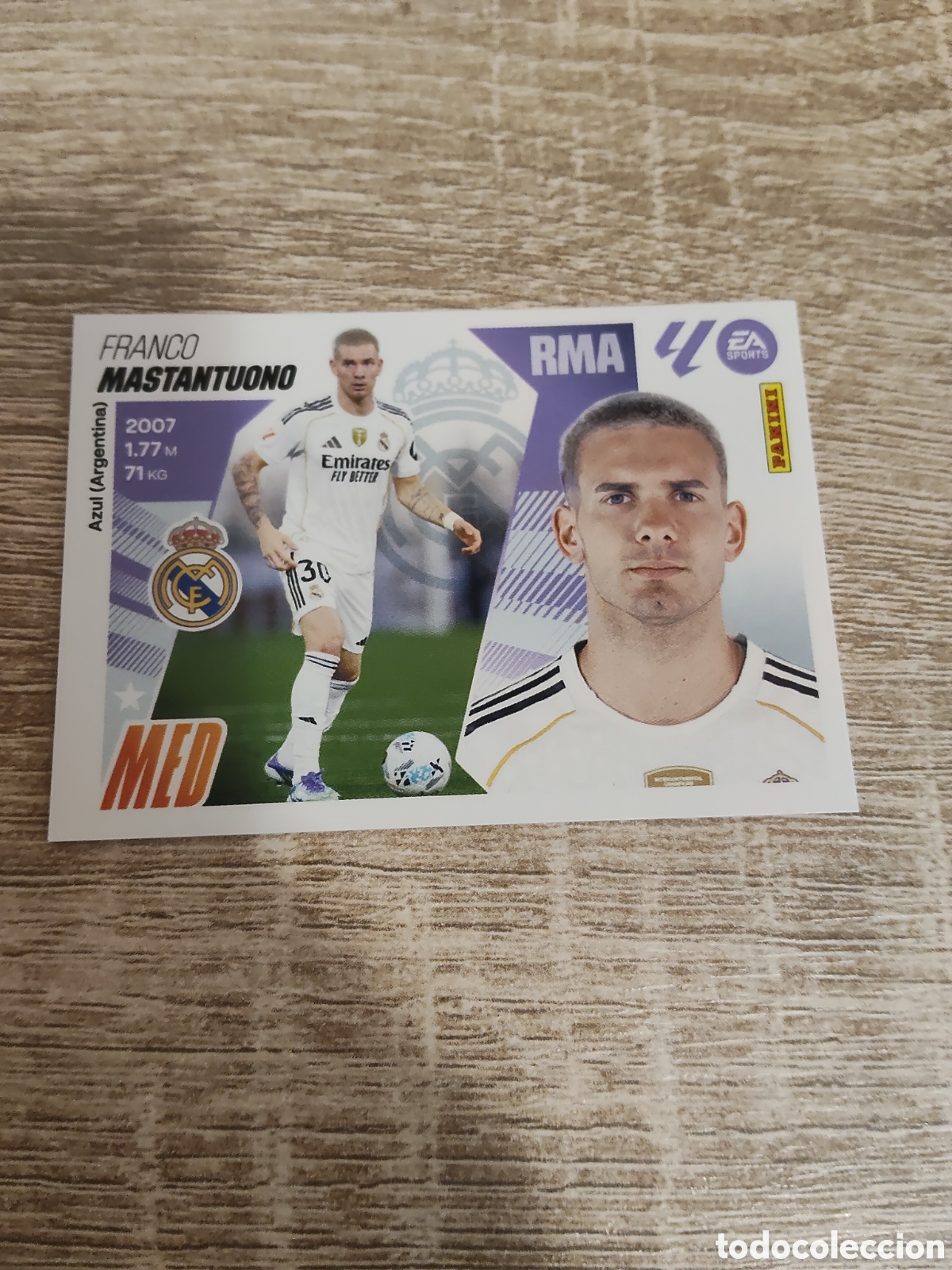 Fu&szlig;ball-Sticker: Mastantuono Real Madrid fichaje 46 liga 2025 2026 25 26 ediciones este