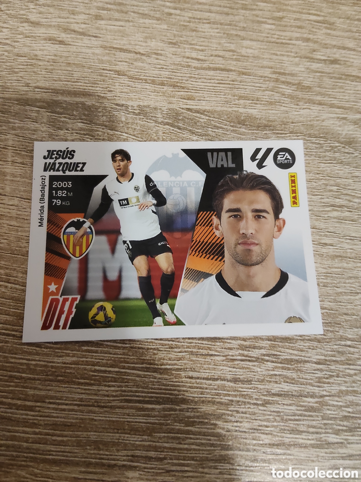 Fu&szlig;ball-Sticker: Jes&uacute;s V&aacute;zquez Valencia liga 2025 2026 25 26 ediciones este