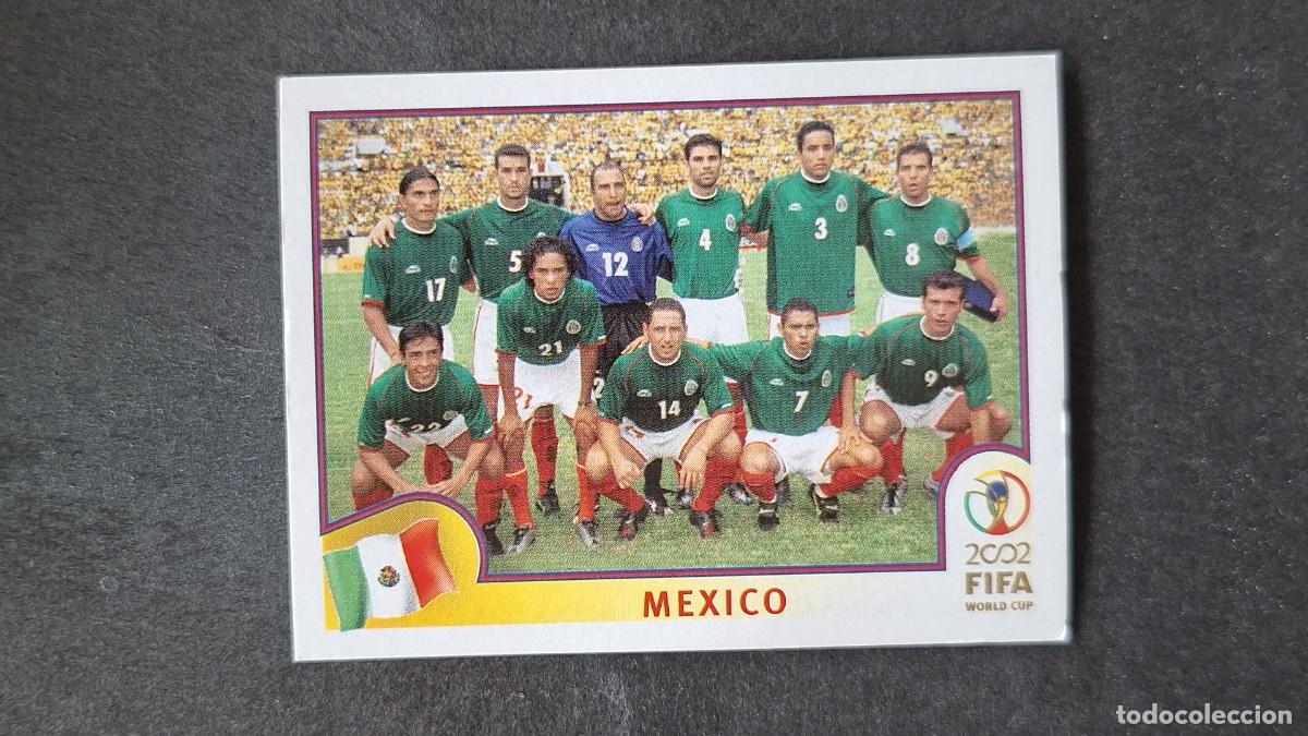 Cromos de F&uacute;tbol: L2 EQUIPO SELECCION MEXICO 493 MUNDIAL KOREA Y JAPON 2002 PANINI NUNCA PEGADO SIN PEGAR