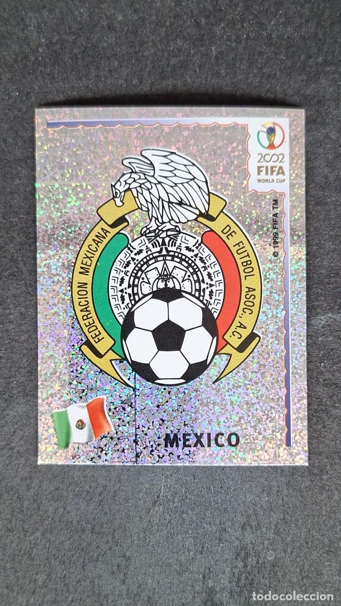 Cromos de F&uacute;tbol: L2 ESCUDO SELECCION MEXICO 494 MUNDIAL KOREA Y JAPON 2002 PANINI NUNCA PEGADO SIN PEGAR