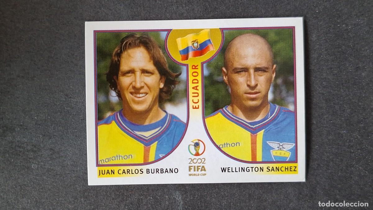 Cartes &agrave; collectionner de Football: L2 BURBANO - SANCHEZ SELECCION ECUADOR 518 MUNDIAL KOREA Y JAPON 2002 PANINI NUNCA PEGADO