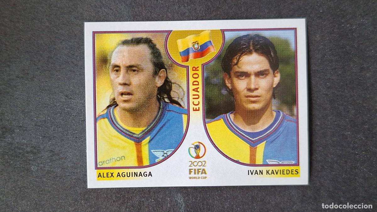 Cartes &agrave; collectionner de Football: L2 AGUINAGA - KAVIEDES SELECCION ECUADOR 519 MUNDIAL KOREA Y JAPON 2002 PANINI NUNCA PEGADO