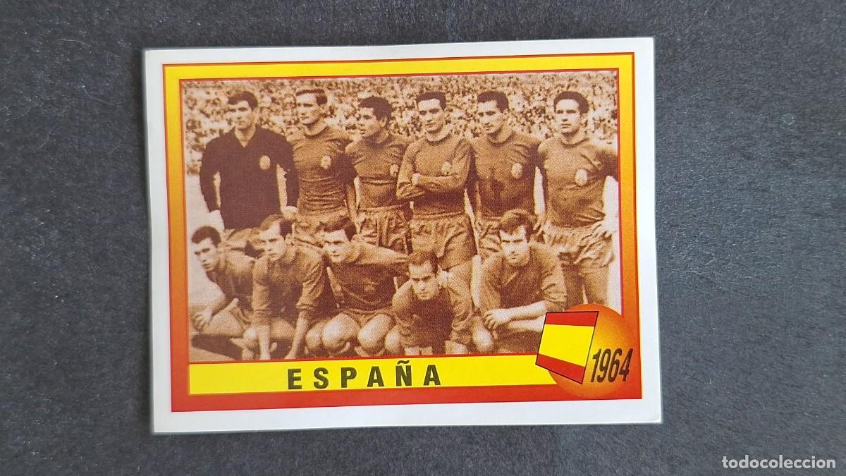 Cromos de F&uacute;tbol: L2 EQUIPO SELECCION ESPA&Ntilde;A 1964 3 EUROCOPA 1996 EURO 96 PANINI NUNCA PEGADO SIN PEGAR