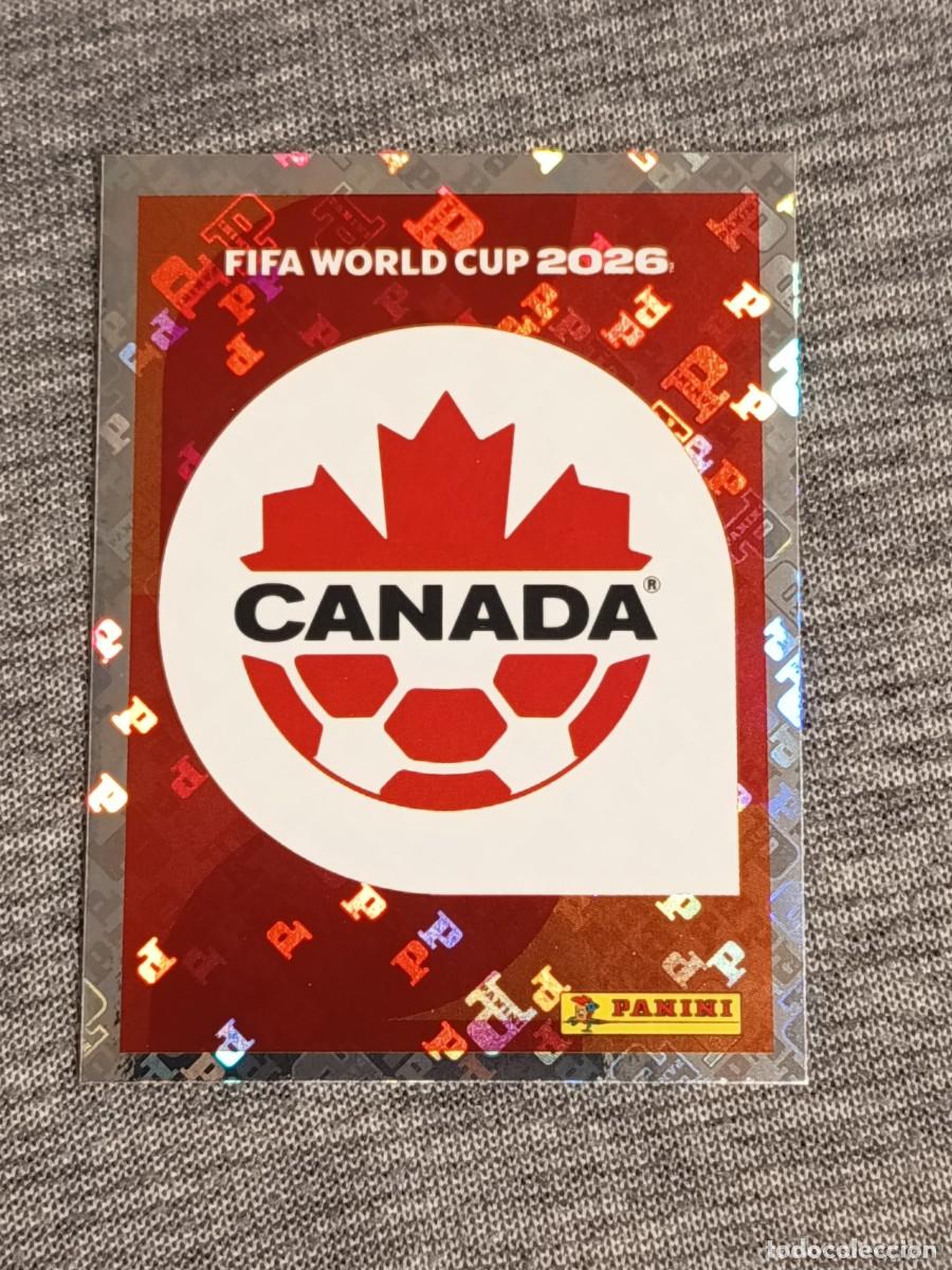 Cromos de F&uacute;tbol: ESCUDO CANADA CAN 1 STICKER MUNDIAL 2026 PANINI FIFA WORLD CUP NUEVO