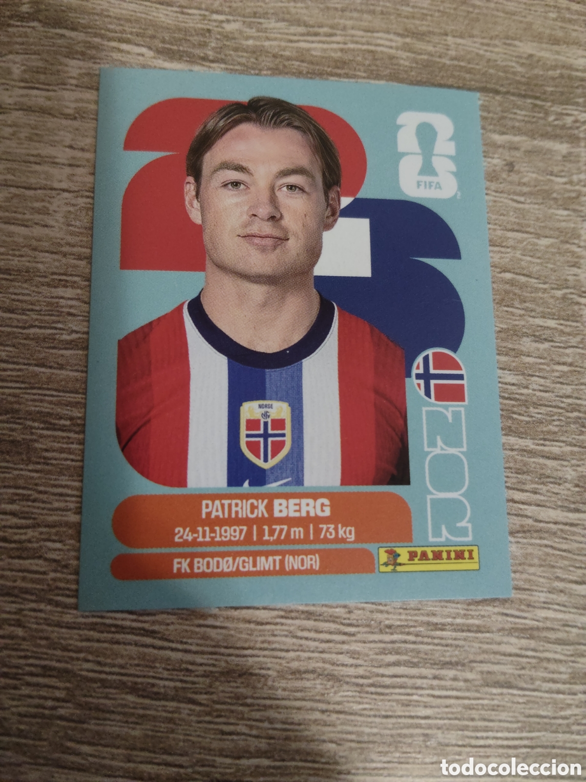 Cartes &agrave; collectionner de Football: Panini mundial 2026 NOR 14 Patrick Berg Noruega